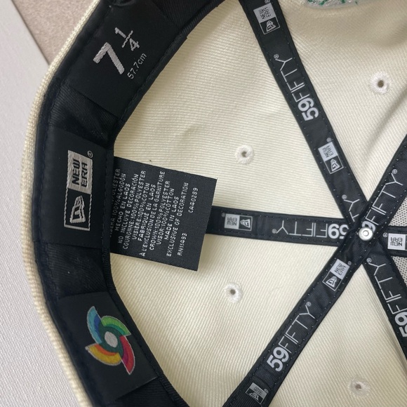 New Era Mexico Ivory Fitted Hat World Baseball Classic 7 1/4  Corduroy Brim WBC - Picture 6 of 7